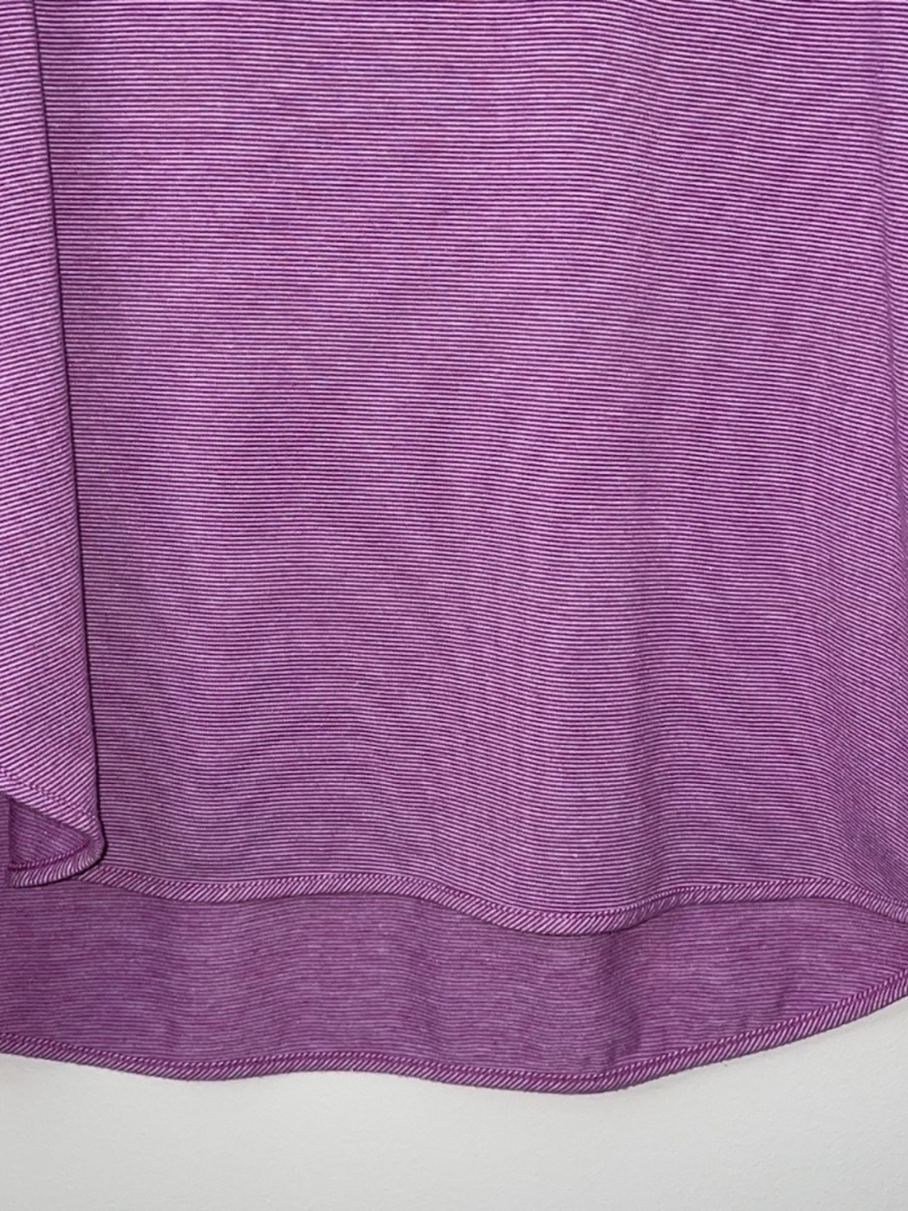 Land's End Medium Petite 100% Swing Tunic Tank Top Purple Stripe - Picture 4 of 9